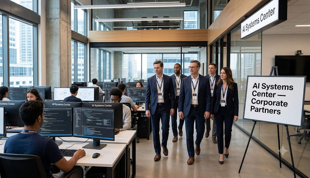 Corporate partners visiting ASC